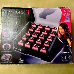NIB Remington Heated Clip Setter from T Studio featuring silk ceramic technology